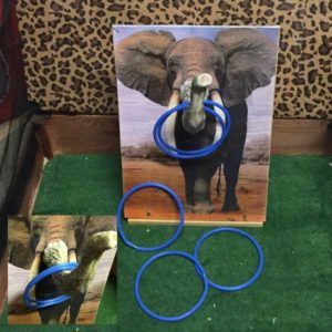 aktivitetslåda elefant elefantsnabel kasta ringar